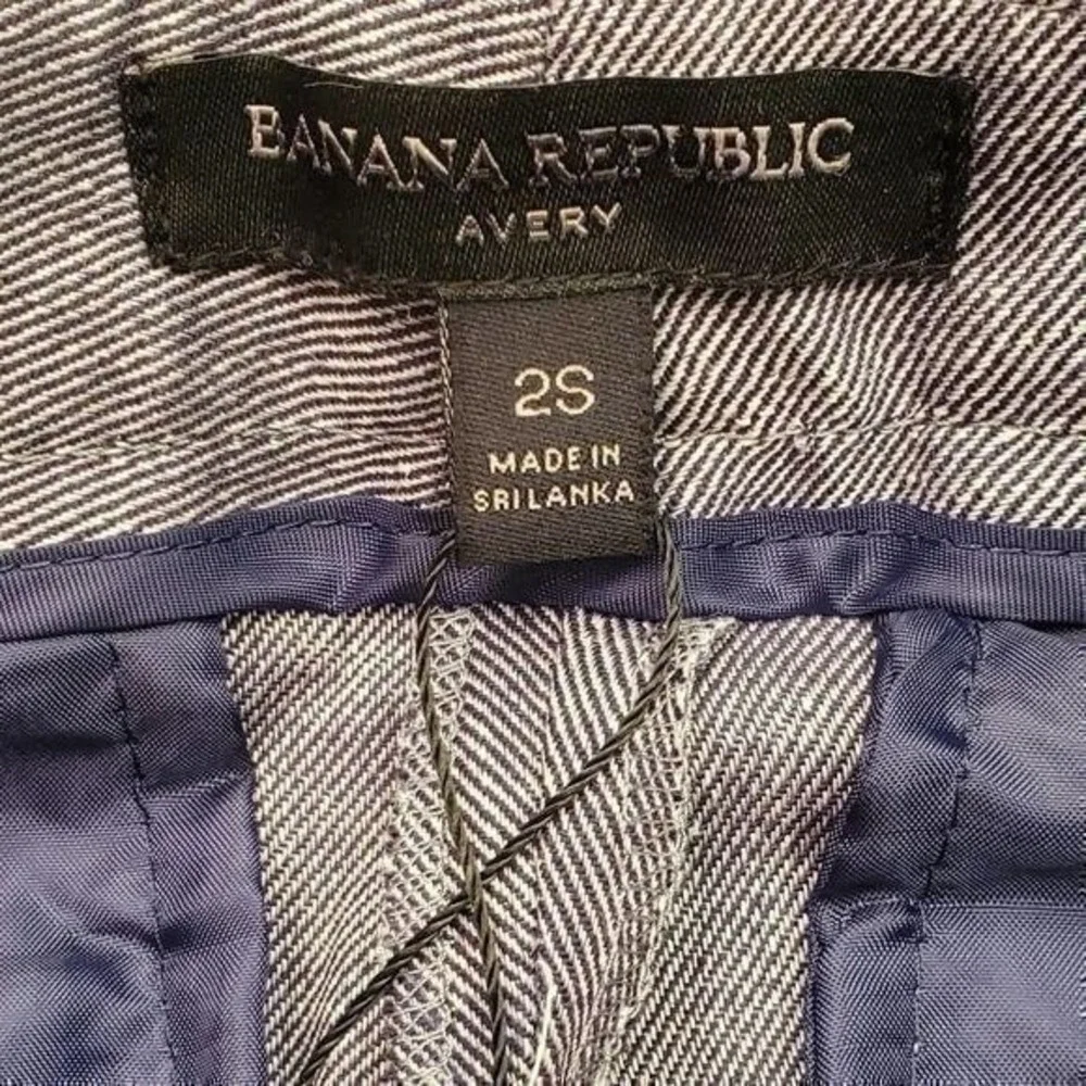 Banana Republic Avery pin striped linen straight leg pants size‎ 2S new!!!